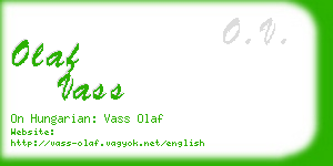 olaf vass business card